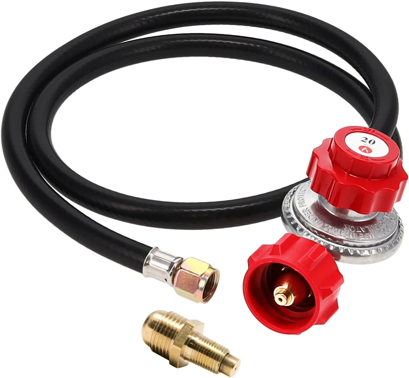 4 Feet High Hose Regulator, 3/8'' Female Flare, Up To 120,000 BTU/h, QCC-1/Type 1 3 4 Feet High Hose Regulator, 3/8'' Female Flare, Up To 120,000 BTU/h, QCC-1/Type 1