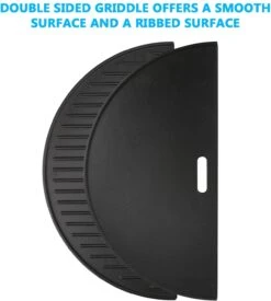 18 Inch Half Moon Cooking Grate And Half Moon Reversible Griddle For Kamado Joe Classic Joe Large Big Green Egg Kamado Grills -Cheap Grill Store 61ZhEevkPXL. AC SL1500