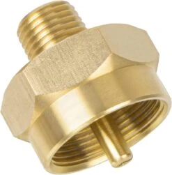 Soild Brass 1LB Bottle Propane Refill Adapter, 1/4'' Male NPT X 1''-20 Female Throwaway Cylinder, For Grill, Camping Stove, RV, Trailer