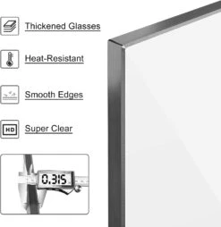 Fire Pit Glass Wind Guard, 18 X 18 X 6 Inch, Heat-Resistant Tempered Glass Guard With Hard Aluminum Corner Bracket And Rubber Feet -Cheap Grill Store 61ayvle2 2L. AC SL1500