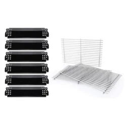 BBQ Grates + Heat Plates For Nexgrill 6 Burner 720-0896, 720-0896B, 720-0896C, 720-0896CA, 720-0896E, Etc Gas Grills