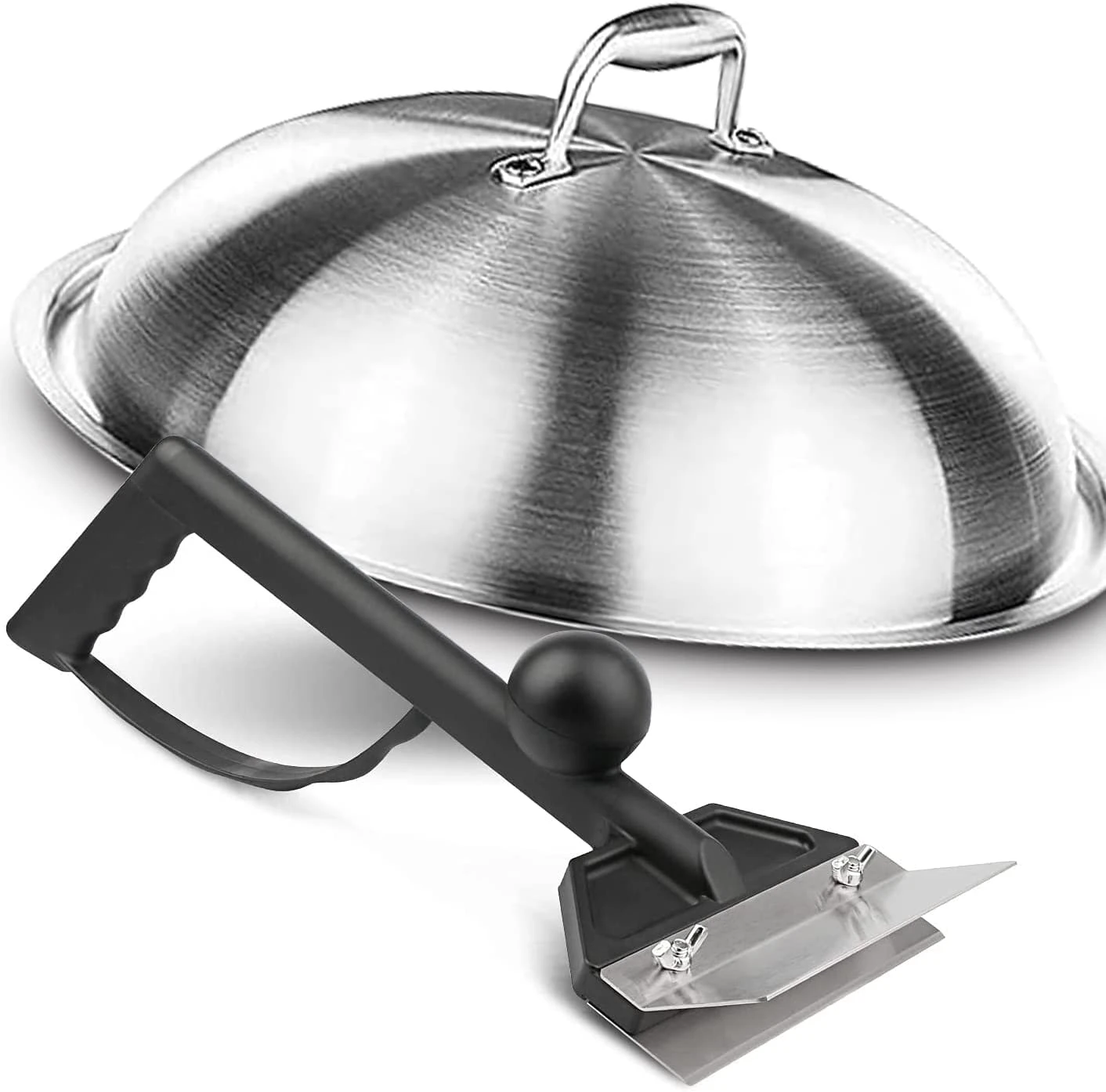 36 Inch Cover For Blackstone, Camp Chef And Most 4 Burner Flat Top Griddle Grills, With Support Pole, Melting Dome Lid And Scraper Kit 5 36 Inch Cover For Blackstone, Camp Chef And Most 4 Burner Flat Top Griddle Grills, With Support Pole, Melting Dome Lid And Scraper Kit - Image 3