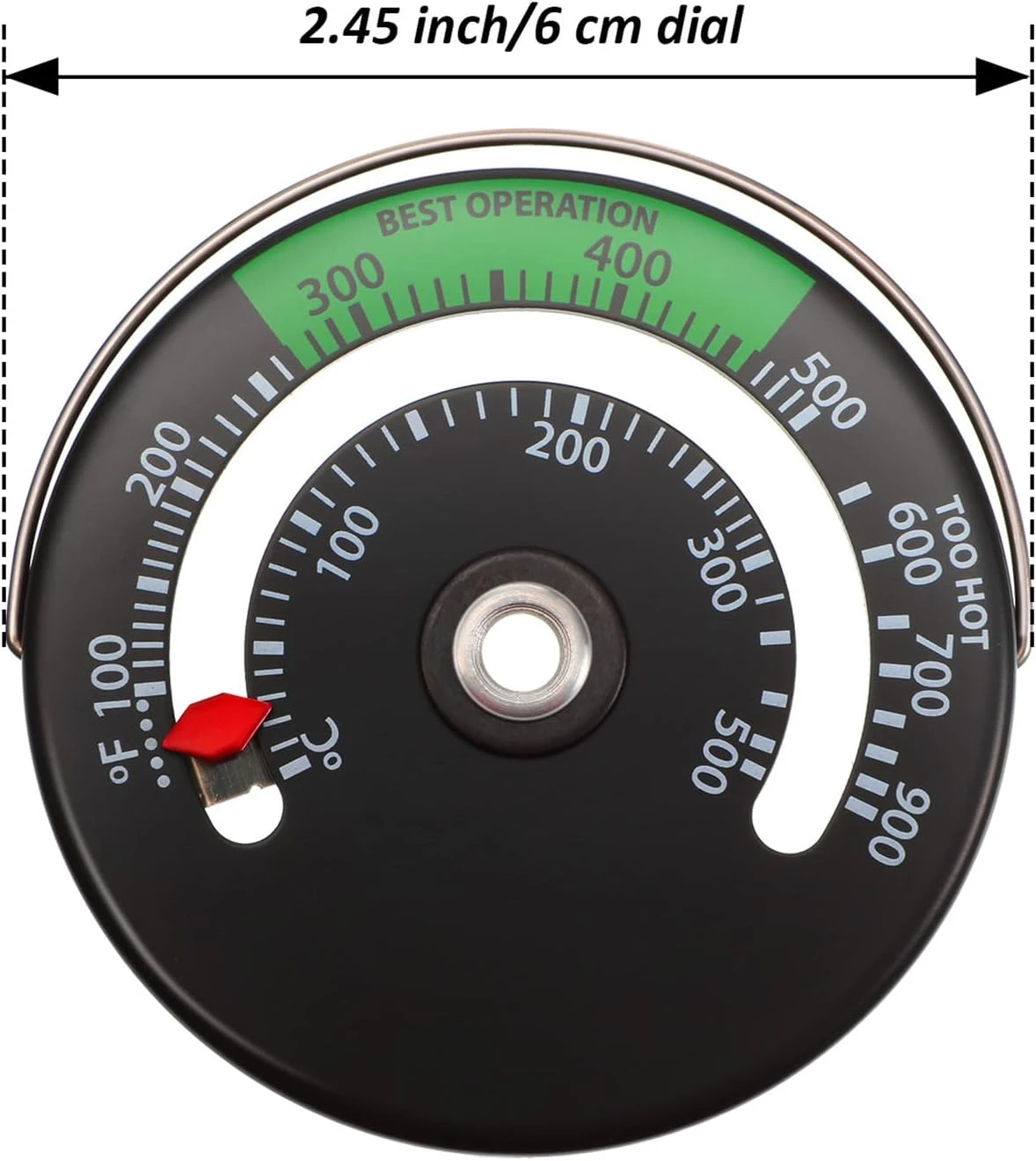 Magnetic Stove Thermometer Fire Stove Pipe Thermometer Gauge For Wood Log Chimney Pipe Oven Temperature 4 Magnetic Stove Thermometer Fire Stove Pipe Thermometer Gauge For Wood Log Chimney Pipe Oven Temperature - Image 2
