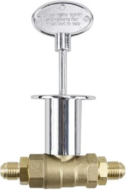 1/2'' 90K BTUStraight Quarter-Turn Shut-Off Valve Kit For NG LP Gas Fire Pits With Polished Chrome FLANGE, 3'' Key And 3/8 Male Flare X 1/2 15 1/2'' 90K BTUStraight Quarter-Turn Shut-Off Valve Kit For NG LP Gas Fire Pits With Polished Chrome FLANGE, 3'' Key And 3/8 Male Flare X 1/2 -Cheap Grill Store 61jEInKXYuL. AC SL1500