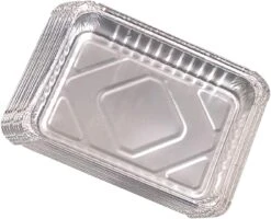 6415 22 Pack Silver Small Drip Pans Fits Weber Charcoal Kettles, Pulse, Weber Q Series, Spirit And Genesis Series Grills