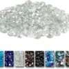 10 LBS 1/2'' Ultra White Fire Glass Beads Reflective Tempered Fire Rocks Beads For Fire Pits, Fireplace And Fire Bowl