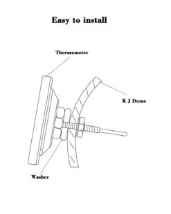 3 1/4 Inch 150-900°F Grill Thermometer For Kamado Joe, Char-Griller Akorn, Weber Kettle, Small BGE, Fits For Oven Wood Stove -Cheap Grill Store 61pxDN8iXlL. SL1500