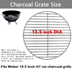 BBQ Grates Kit Fits 18.5'' Weber Kettle Grills, 7432 + 7440 Grate + Thermometer Kit -Cheap Grill Store 61sr7Kc47iL. AC SL1000 1