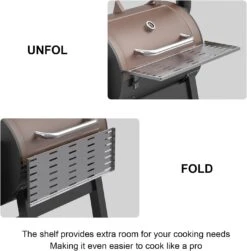 Front Folding Shelf For Pit Boss 820 Wood Pellet Smoker Grills, 29 1/2 X 9 1/2 Inch -Cheap Grill Store 61vaoVJ4p7L. AC SL1500