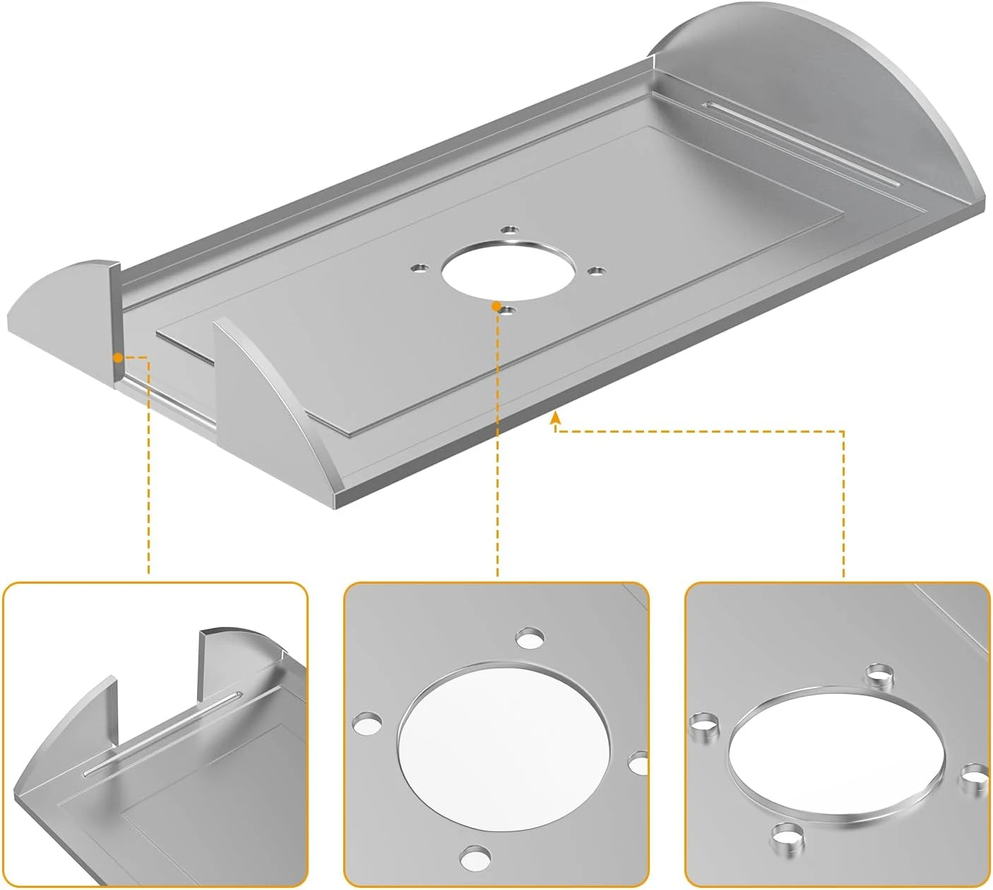 60546 Diffuser Plate Fits For Pit Boss 1000, 1100, 1150, 1600 Series Wood Pellet Grills 7 60546 Diffuser Plate Fits For Pit Boss 1000, 1100, 1150, 1600 Series Wood Pellet Grills - Image 5