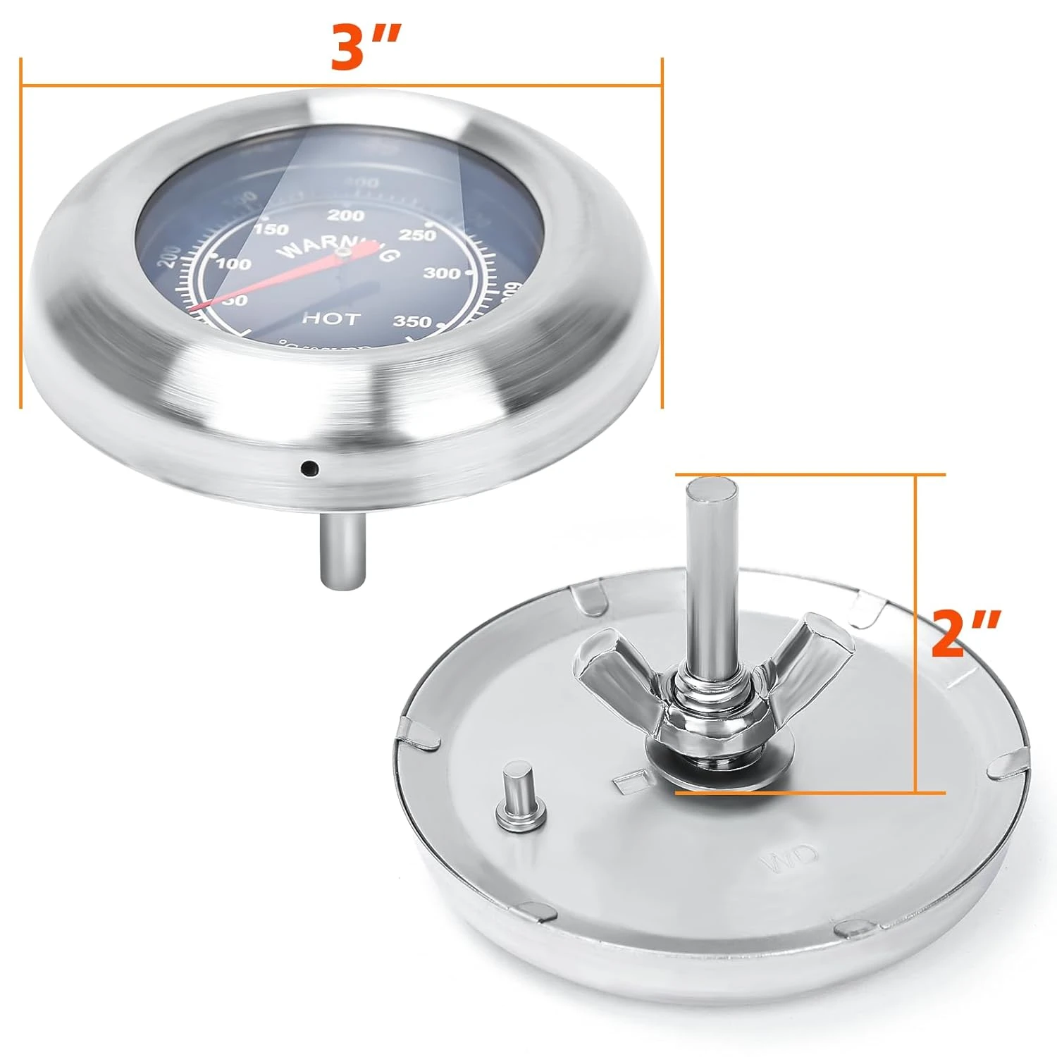 BBQ 3″ Grill Thermometer Smoke Temp Gauge For Dyna-Glo Gas Grills 5 BBQ 3″ Grill Thermometer Smoke Temp Gauge For Dyna-Glo Gas Grills - Image 3