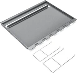 Full Size Griddle For Weber Genesis 300 Series E310, E320, E330, S310, S320, S330 (2007-2016), Carbon Steel Griddle Insert With Handle