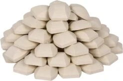 50 Pcs Gas Grill Ceramic Briquettes Kit For Turbo And Nexgrill Models, Barbecue Briquettes Gas Grill Stones, 2 X 2 Inches