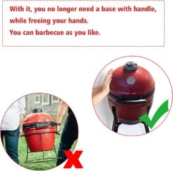 Rolling Nest Cart Stand For Kamado Joe JR Junior Ceramic Egg Charcoal Grills, With Heavy Duty Locking Caster Wheels -Cheap Grill Store 710phNnctTS. AC SL1500