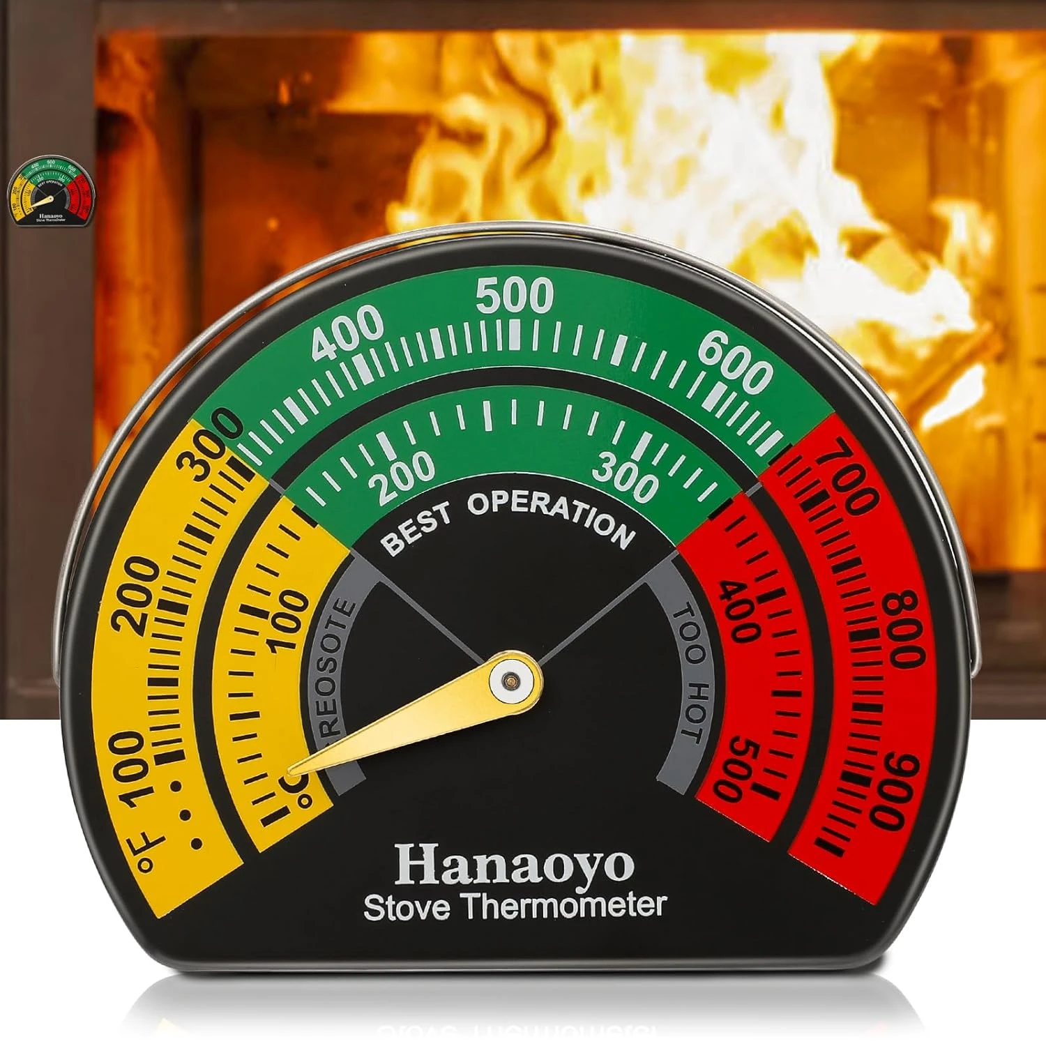 3.34 In Dia Stove Meter Magnetic Thermometer For Wood Burning Stove, Gas Stoves, Pellet Stove Etc 3 3.34 In Dia Stove Meter Magnetic Thermometer For Wood Burning Stove, Gas Stoves, Pellet Stove Etc