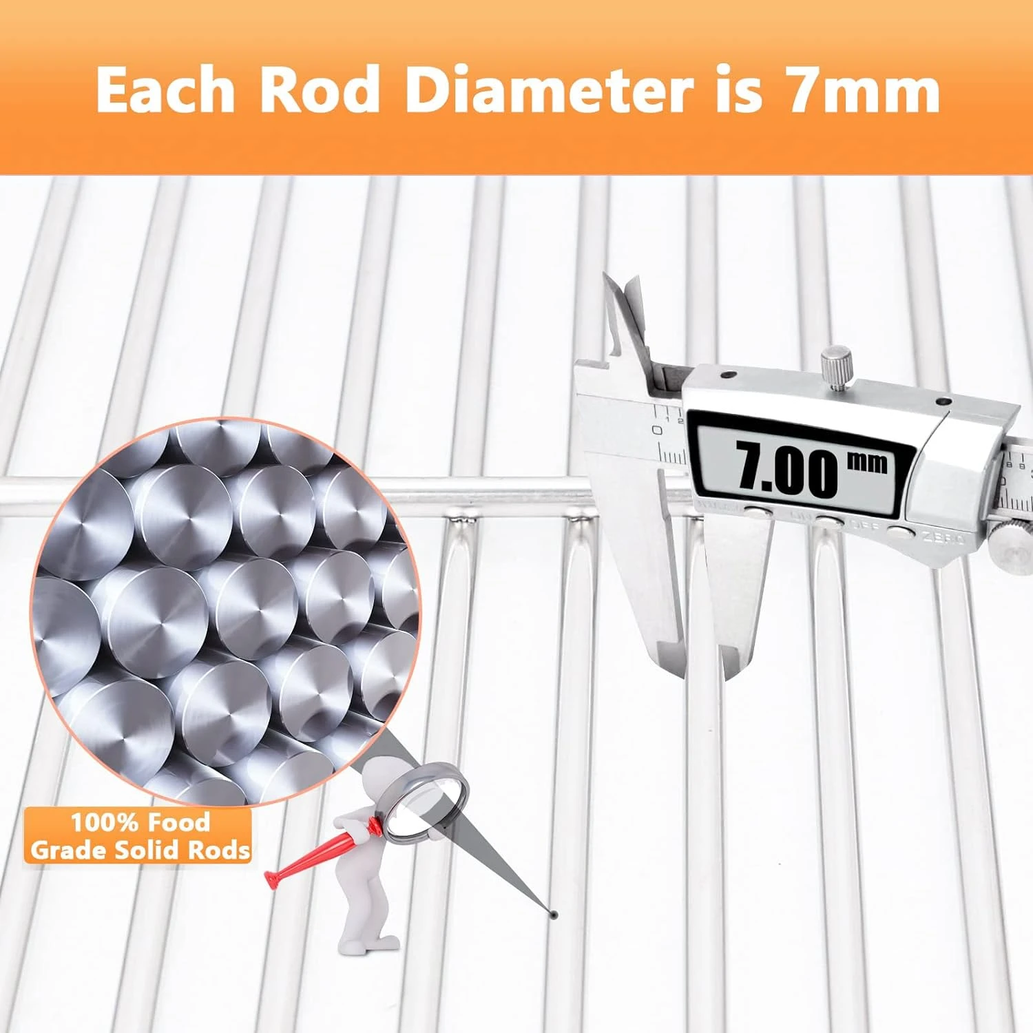 BBQ Cooking Grates For Jenn Air 720-0062, 720-0100, 720-0138, 720-0141, 720-0164 Gas Grills 7 BBQ Cooking Grates For Jenn Air 720-0062, 720-0100, 720-0138, 720-0141, 720-0164 Gas Grills - Image 5