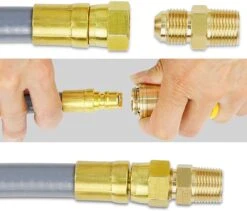 Nature Gas Conversion Kit, 24 Feet Natural Gas 3/8 Female Flare, 1/2 Male Flare Hose With Quick Connect -Cheap Grill Store 711UsMZkOPL. AC SL1500