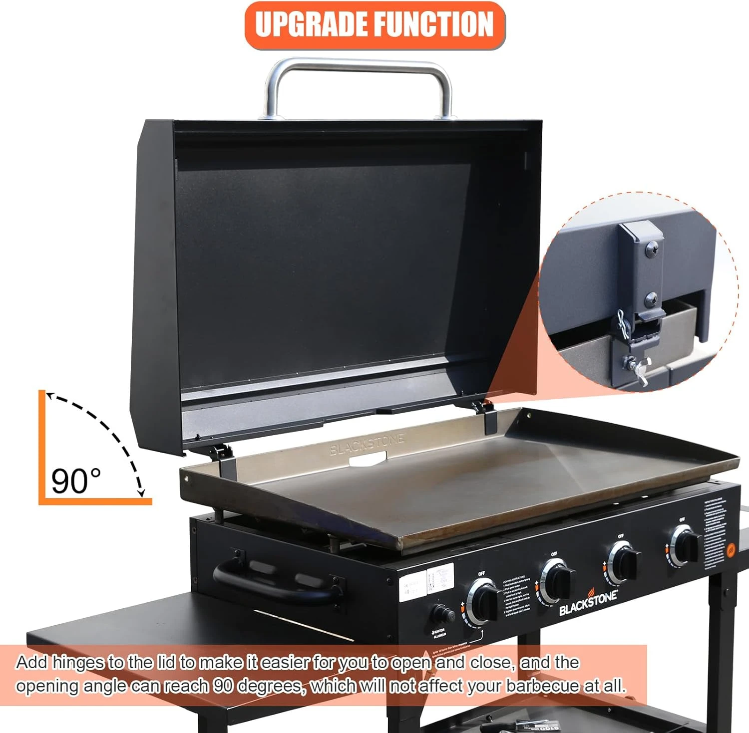Hard Cover Hood Lid For Blackstone 36 Inch Flat Table Top Griddles 4 Hard Cover Hood Lid For Blackstone 36 Inch Flat Table Top Griddles - Image 2