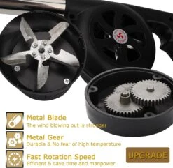 Hand Crank BBQ Fan, Portable Barbeque Air Blower With Manual Handle Speed Control And Metal Fan Blade For Outdoor BBQ Fire Bellow, Camping & Picnic -Cheap Grill Store 711vyvUdyHL. AC SL1500