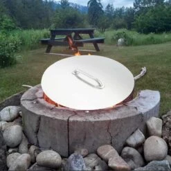 Stainless Steel 22 Inch Dia Round Drop-in Patio Fire Pit Burner Pan Ring Lid Cover -Cheap Grill Store 712 KQ47rXL. AC SL1500