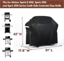 Repair Kit For Weber Spirit II E-210 And Spirit II S-210 2 Burner Grills, Grill Burner + Flavorizer Bars + Grill Cover -Cheap Grill Store 7139