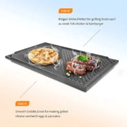 BBQ Griddle Plate Cast Iron Universal Fits, 16.45 X 9.5 Inch -Cheap Grill Store 713AgKGhzXS. AC SL1500