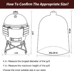 26 Inch Dia Grill Full Cover For Medium Big Green Egg Ceramic Kamado Grill -Cheap Grill Store 713HbAuPseL. AC SL1500