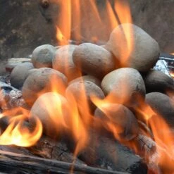 24pcs Beige Light Weight Ceramic Fiber Pebble Stones For Indoor, Gas Inserts, Ventless, Vent Free, Electric, Outdoor Fireplaces And Fire Pits -Cheap Grill Store 713SG8K31XS. AC SL1500