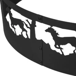 36" Horse Campfire Ring Wood Burning Fire Pit Ring Wilderness Fire Ring For Outdoor Cooking Camping -Cheap Grill Store 713qRgQO86L. AC SL1500