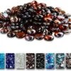 10 LBS 1/2'' Copper Fire Beads Glass Reflective Tempered Fire Rocks Beads For Fire Pits, Fireplace And Fire Bowl