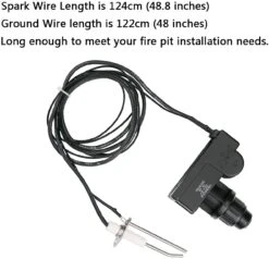 Fire Pit Gas Burner Spark Ignition Kit Including Push Button Igniter Gas Shut-Off Valve With Key -Cheap Grill Store 715 yDyE3xL. AC SL1500