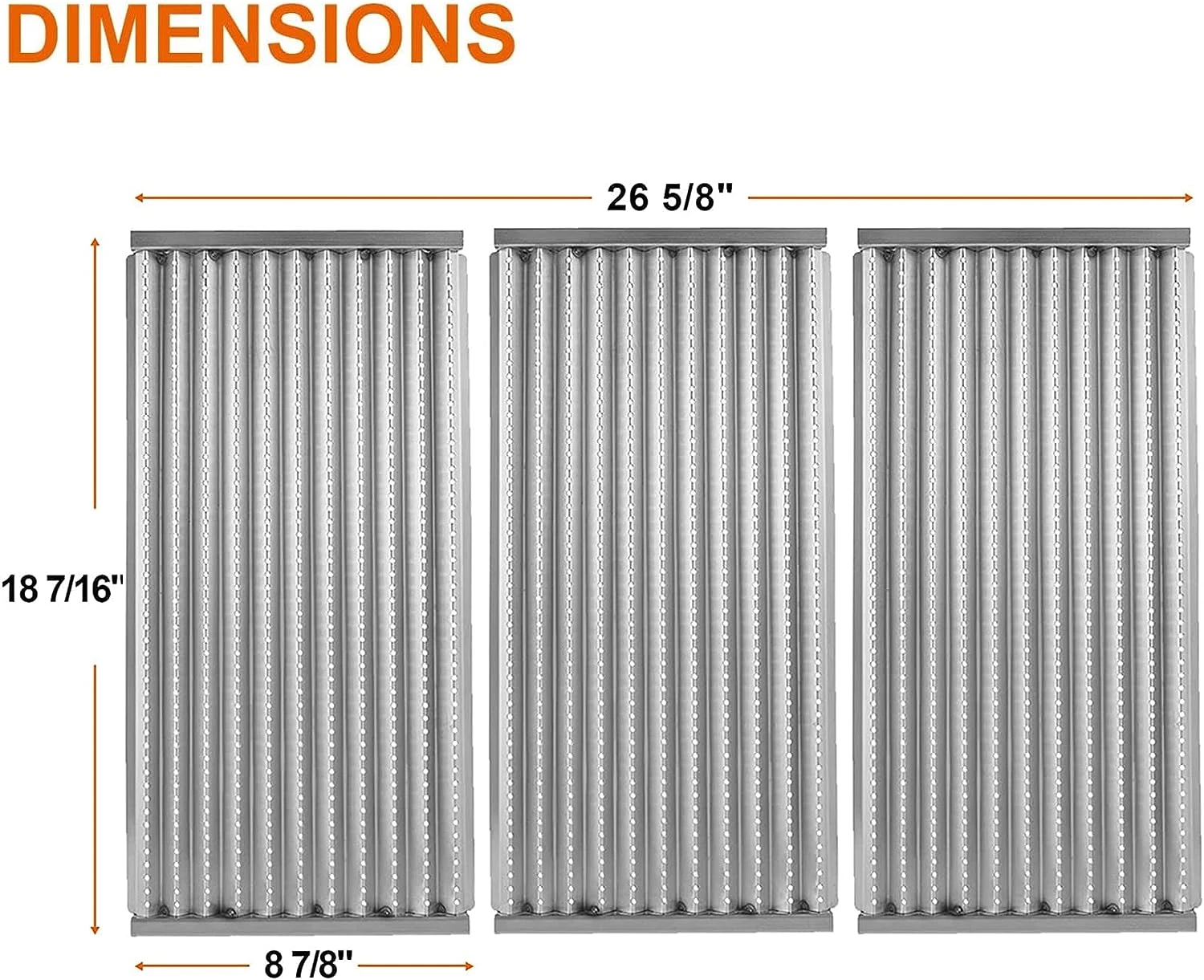 Emitter Plates For Char-Broil 3 Burner 463270512, 463270912, 463271912, 463232011, 463257111, 463270911, 463257110, 463270910 Gas Grill 6 Emitter Plates For Char-Broil 3 Burner 463270512, 463270912, 463271912, 463232011, 463257111, 463270911, 463257110, 463270910 Gas Grill - Image 4