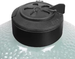 Cast Iron Chimney Cap For Large & Medium & XLarge Big Green Egg BGE Kamado Ceramic Charcoal Grills, REGGulator Top Daisy Wheel Dual Function Metal Top