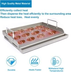 Fry Griddle For Gas Grill, 25"x 16” Cooking Griddle Pan Flat Top Plate For Gas Stove, Grills Fits Camping Stove Outdoor Tailgating Parties Grilling -Cheap Grill Store 716oI3S5C6L. AC SL1500