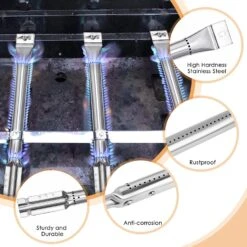 Repair Kit For Kenmore 720-0670A, 122.16641900, Nexgrill 720-0670C, Grill Master, Uberhaus And Others, 4 Pack Burner Tubes & Heat Plates -Cheap Grill Store 717vvMOrdzL. AC SL1500