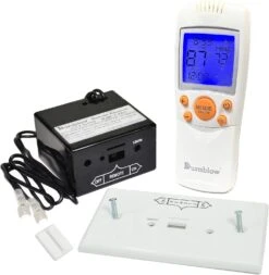 Gas Fire Fireplace On/Off Remote Control Thermostat Timer Backlit Transmitter Kit For Millivolt Valve, IPI Module, Wall Switch Or Thermostat