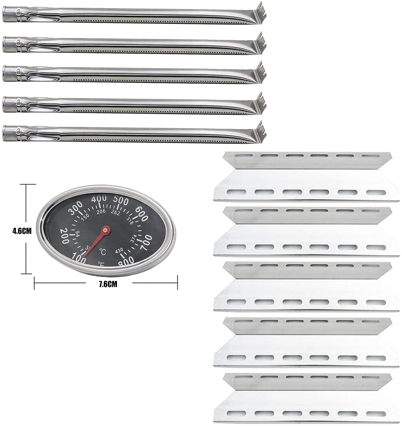 Grill Reapir Kit For Fits Kirkland 720-0025 Gas Grill Models, Heat Plate, Burner Tube And Temp Gauge 3 Grill Reapir Kit For Fits Kirkland 720-0025 Gas Grill Models, Heat Plate, Burner Tube And Temp Gauge