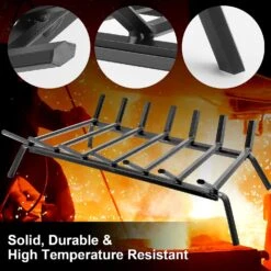 Fireplace Inserts Grates 30 Inch Wide Heavy Duty Solid Steel Wood Holder Rack For Indoor & Outdoor Kindling Wood Stove Hearth Burning Rack -Cheap Grill Store 71A6 gawIPL. AC SL1500