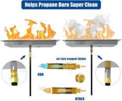 Propane Fire Pit LP Burner Connection Installation Kit 150k BTU Air Mixer, Chrome Key Valve & Regulator -Cheap Grill Store 71AHmQGC 2L. AC SL1500