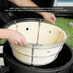Charcoal Ash Basket Firebox With Heat Deflector For Char-Griller Akorn Kamado Kooker Charcoal Grills -Cheap Grill Store 71BlzgESlVL. AC SL1500
