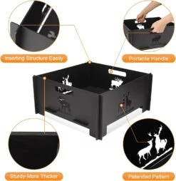 15.8 Inch Collapsible Wood Burning Fire Pit Fire Ring Outdoor Indoor Accessories For Backyard Patio Bonfire, BBQ Camping Travel Or Picnic 11 15.8 Inch Collapsible Wood Burning Fire Pit Fire Ring Outdoor Indoor Accessories For Backyard Patio Bonfire, BBQ Camping Travel Or Picnic -Cheap Grill Store 71C1SjDIl0L. AC SL1500