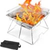 17.1x17.1x12.2in Folding Camping Fire Pit Portable Campfire Grill With Legs For Picnics, Backpacking, Outdoor With Carrying Bag And Kitchen Tongs -Cheap Grill Store 71Dokybz00L. AC SL1500