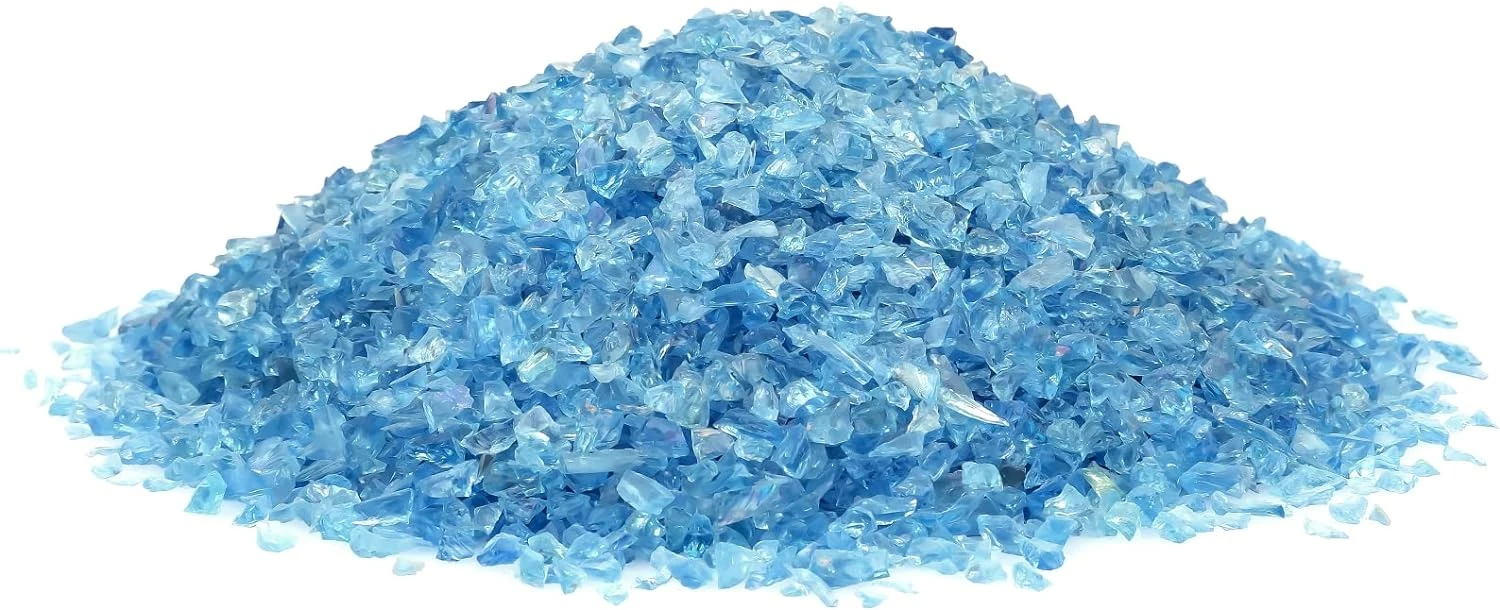 2 Lbs Jar 3-6mm Caribbean Blue Crushed Fire Pit Glass Glitter Glass Pebbles Gravel Stone For Crafts Resin Art, Garden Decoration, Fireplace 3 2 Lbs Jar 3-6mm Caribbean Blue Crushed Fire Pit Glass Glitter Glass Pebbles Gravel Stone For Crafts Resin Art, Garden Decoration, Fireplace