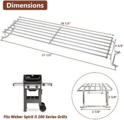 Warming Rack For Weber Spirit E-210, S-210, E-220, S-220 Front Knobs Gas Grills, Weber 69866 Parts -Cheap Grill Store 71Dv9Tyh1ML. AC SL1500 d161c38d c742 45db bcf7 5ba95a5ec778