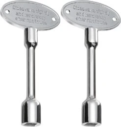 Universal Valve Key For Gas Fireplaces, Polished Gas Fireplace Keys For Fire Pits, Fits 1/4" & 5/16" Turn Ball Valve, 3-Inch, 2 PCS