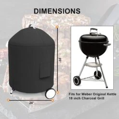 Grill Cover 7148 23'' Dia Fits Weber 18 1/2'', One-Touch Silver, Gold 18'' Charcoal Kettle Grills -Cheap Grill Store 71EgAbudi3L. AC SL1500