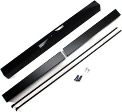 36-48 Inch Black Adjustable Rod And Valance Kit For Masonry Fireplace Spark Screens