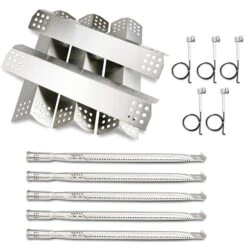 Repair Parts Kit For Nexgrill 720-0896, 730-0896 Evolution Infrared Plus 5 Burner Gas Grill, Burners And Heat Plates Set