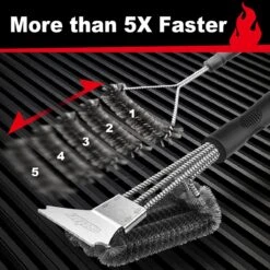 Grill Cleaning Brush And Scraper, Extra Strong BBQ Grill Cleaner Accessories, Safe Wire Bristles 18" Barbecue Brush For Grill Grates -Cheap Grill Store 71GhrfGLpZL. AC SL1200