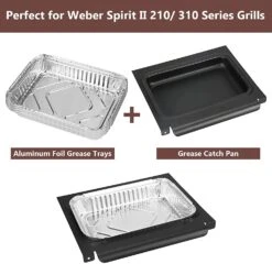 Grease Catch Drip Pan For Weber Genesis & Genesis II E-210, E-310, S-210, S-310 Series Gas Grills, Fits Weber 83156, With 6415 Aluminum Liner Kit -Cheap Grill Store 71H5v OngUL. AC SL1500 caad5835 7e38 4435 9997 5d6901f131a2